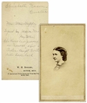 George A. Custer Rare Signed CDV Photo With Brady Backstamp -- ''Truly Yours / G.A. Custer''
